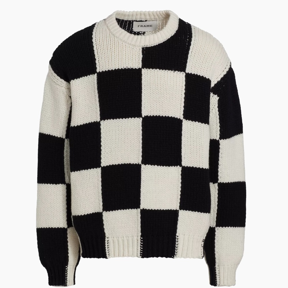 Frame Cropped Checkered Crew